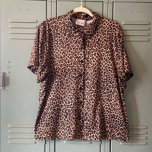 Vintage Leopard Print Button Down